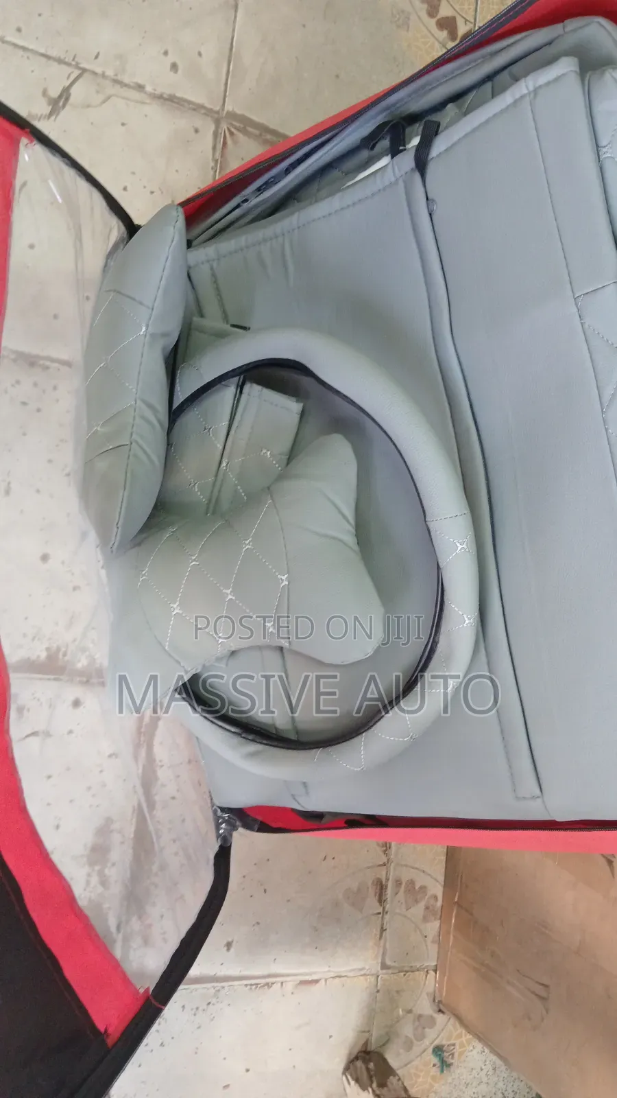 Grey Leather Seats Covers