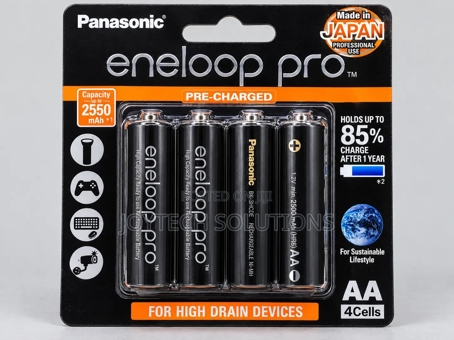 Heavy Duty Long Lasting Double AA Rechargeable Batteries 2550mAh