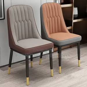 Leatherette Modern Chairs | Mid Backrest Armless Dining Chair