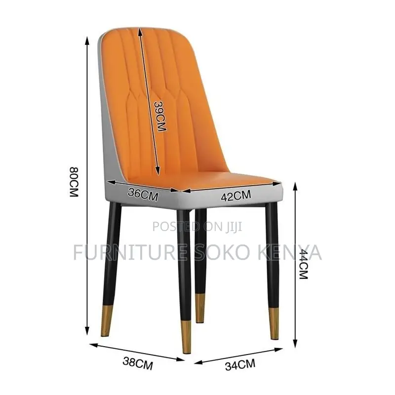Leatherette Modern Chairs | Mid Backrest Armless Dining Chair