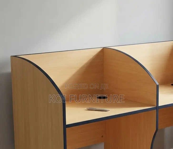 Two Users Modern Workstation | Brown 2 User Working Table