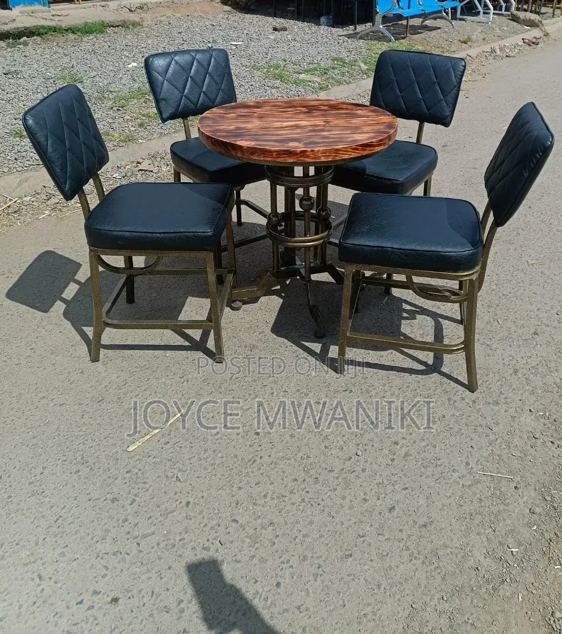 Restaurant or Hotel Set With Coated Metal Frame.