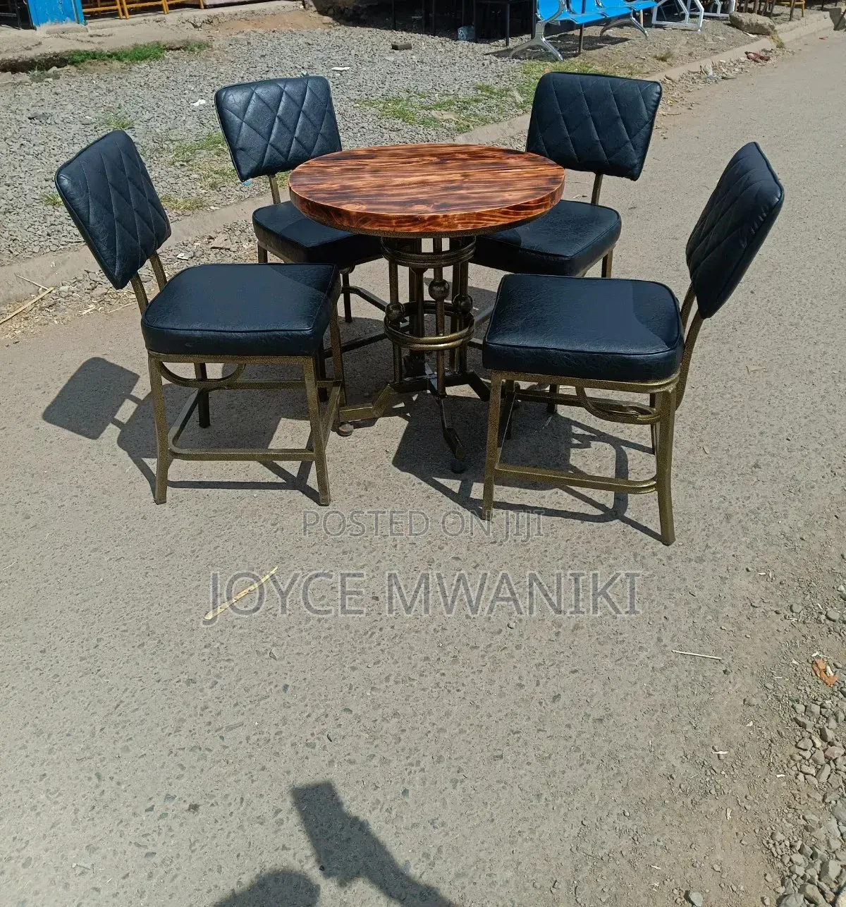 Restaurant or Hotel Set With Coated Metal Frame.