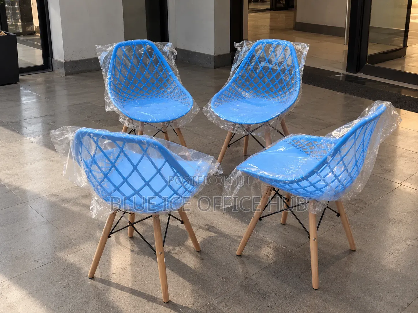 Blue Eames Dining Chairs