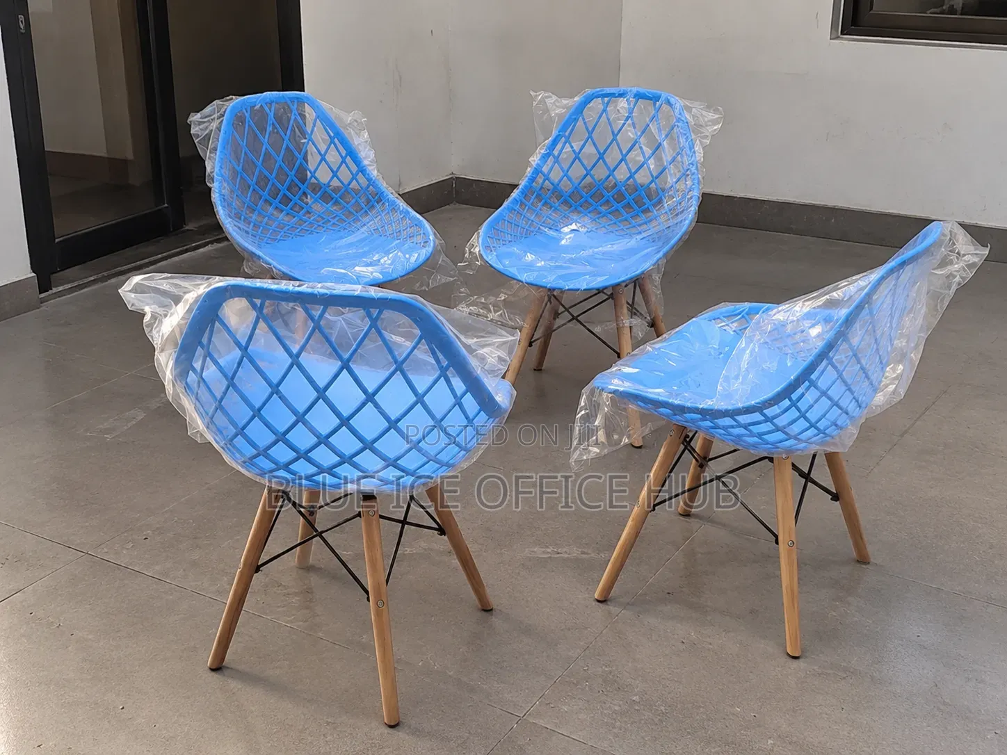 Blue Eames Dining Chairs