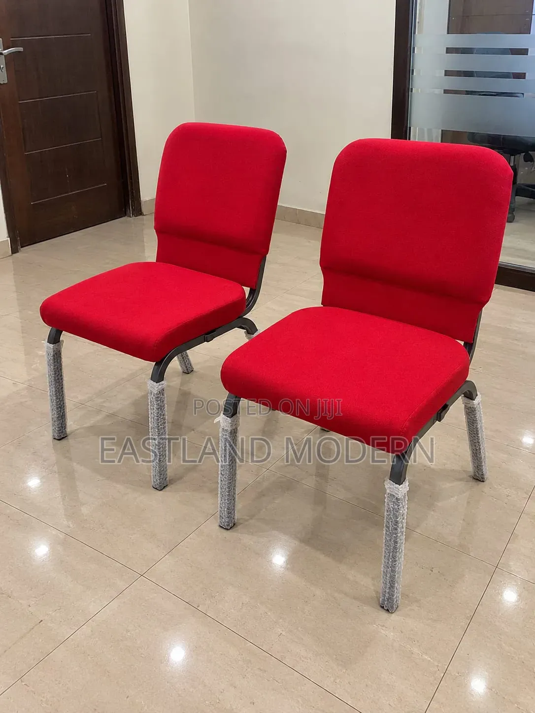 Red Padded Church Chair – Conference and Waiting Chair
