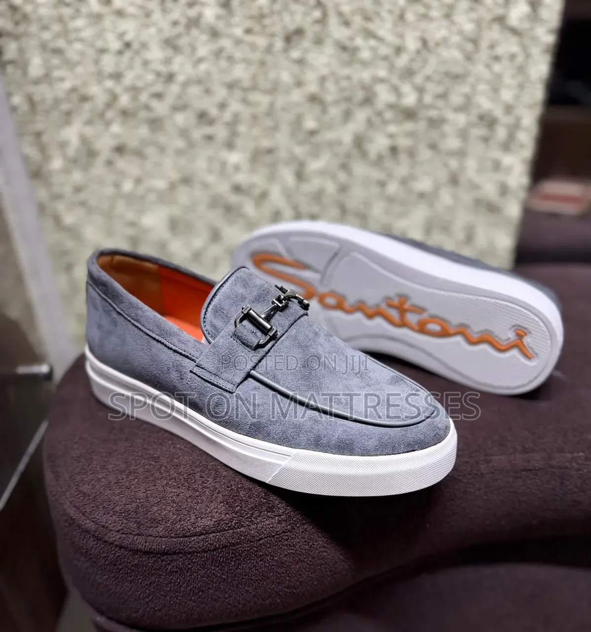 Old Money Vibes! Santoni Suede Loafers. Sizes 40-45. We Deliver!