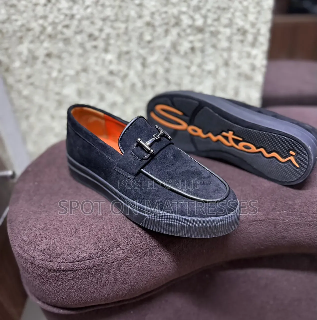 Old Money Vibes! Santoni Suede Loafers. Sizes 40-45. We Deliver!