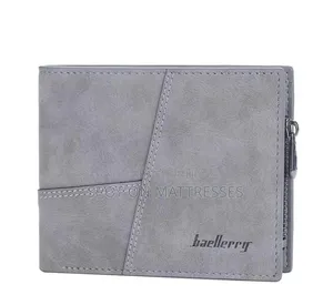 Men's Baellery Zip Wallet for Gents. Gray/Blue/Brown. We Deliver!