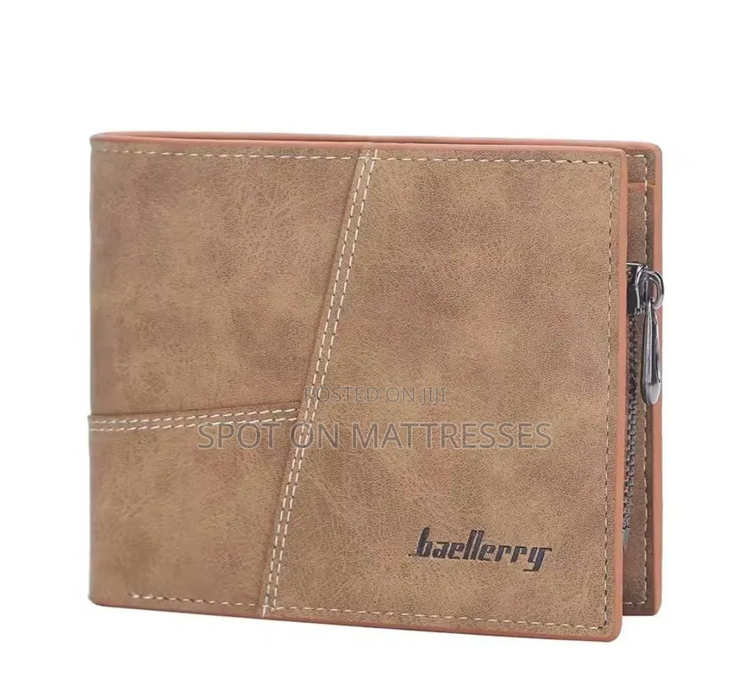 Men's Baellery Zip Wallet for Gents. Gray/Blue/Brown. We Deliver!