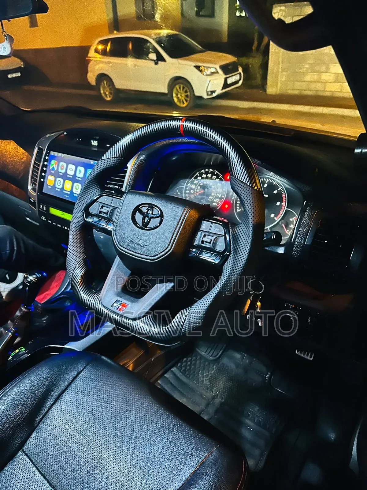 Gr Carbon Steering Fitted on Toyota Prado Car