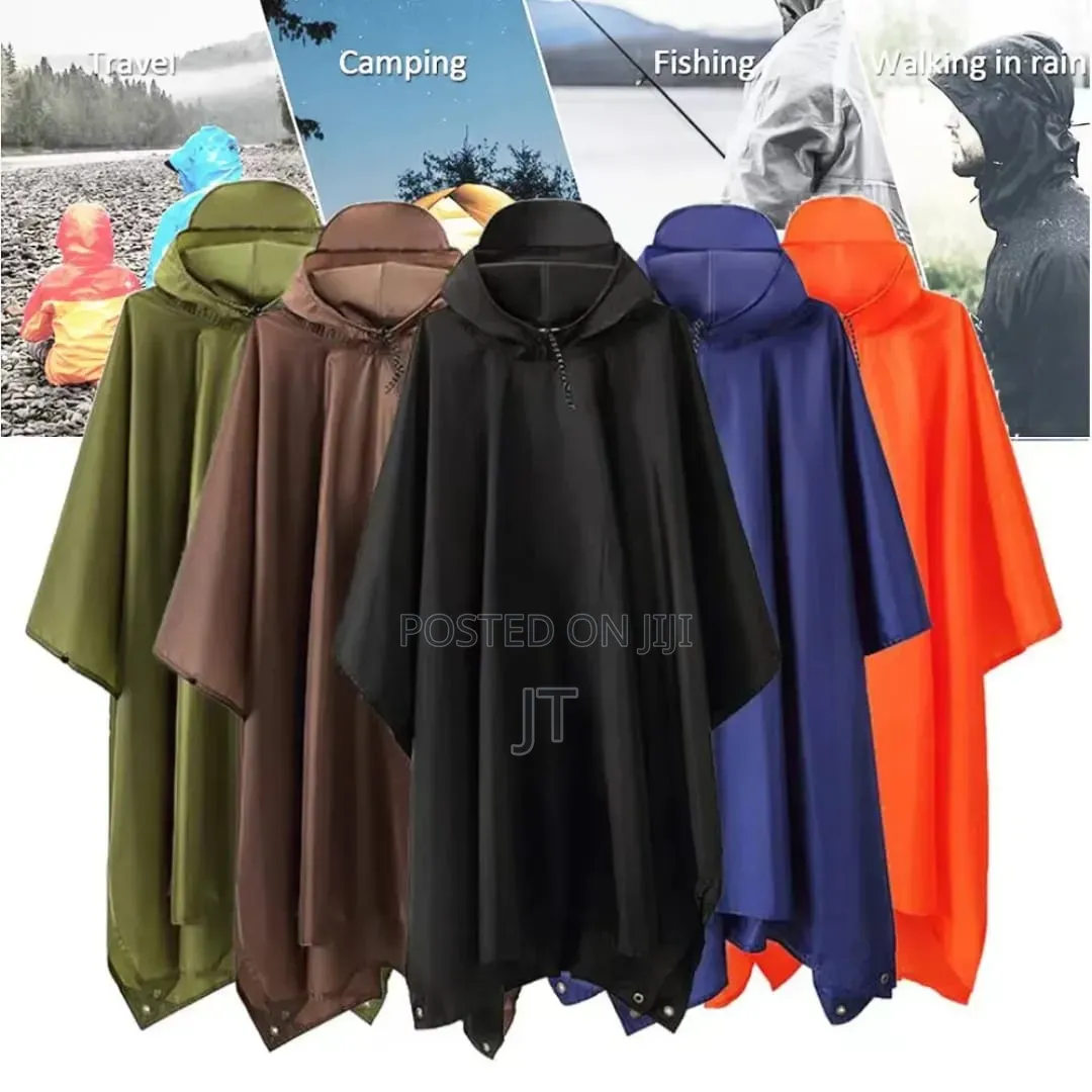 High Quality Unisex Adult Rain Poncho With Cap