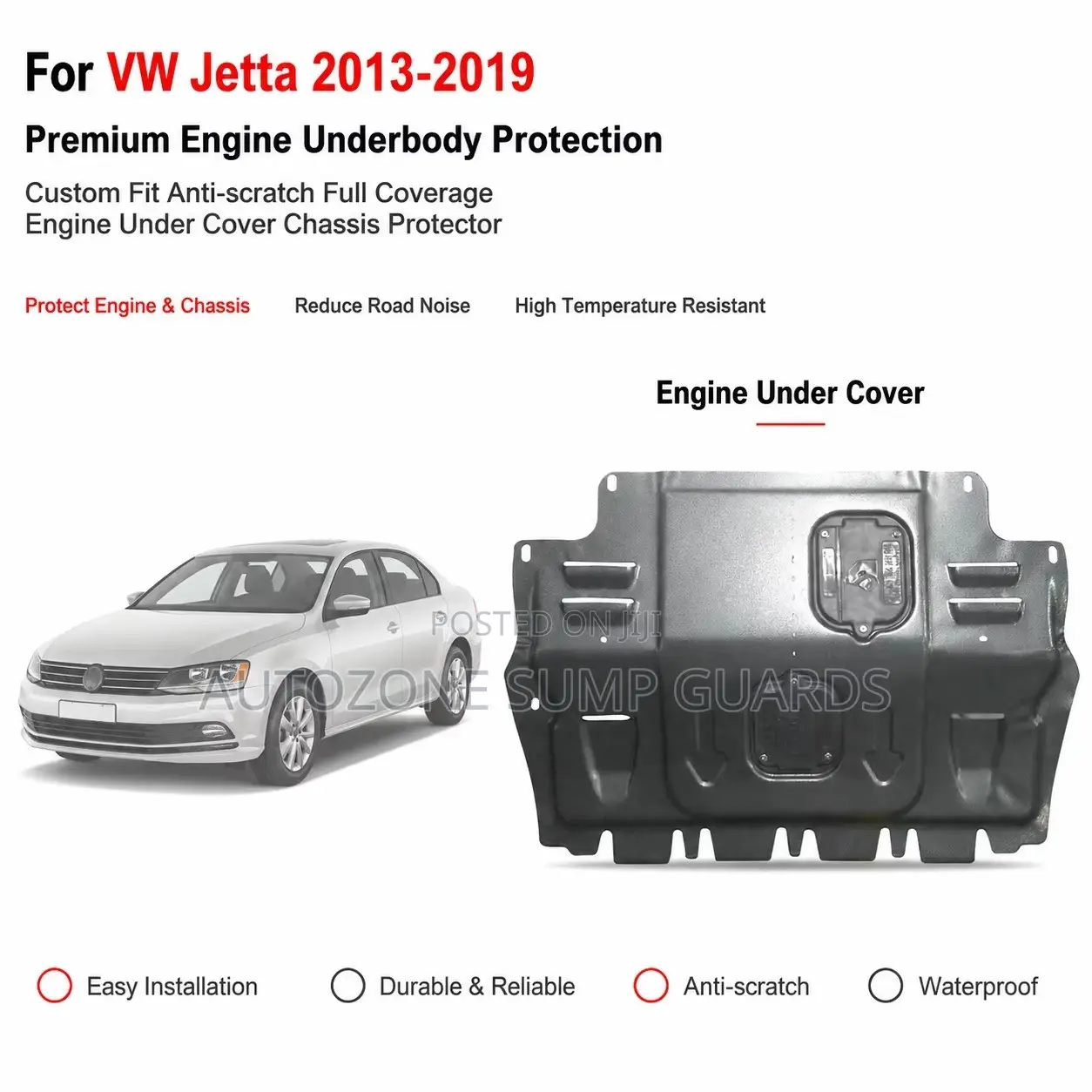 Skid Plate for VW Jetta 2013-2019 Under Engine Guard Anti-Collision