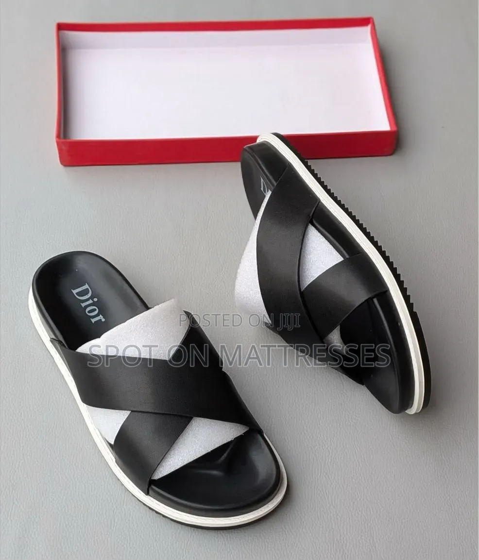 Stroll With Style! Dior Men's Cross-Strap Sandals. Sizes 40-45.