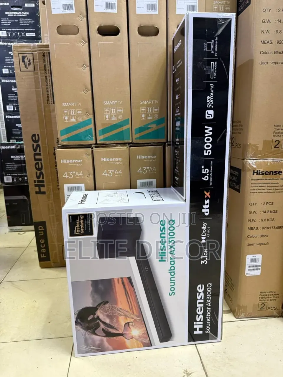 Hisense AX3100Q 500-Watt 3.1 Channel Dolby Atmos Soundbar
