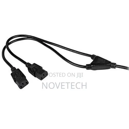 DOUBLE Power CABLE Dual Kettle Lead,Monitor TV,Mixer Splitter 2M Cable