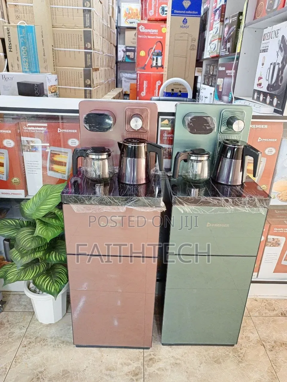 Premier Bottom Load Water Dispensers With Kettle / Coffee Maker Tops
