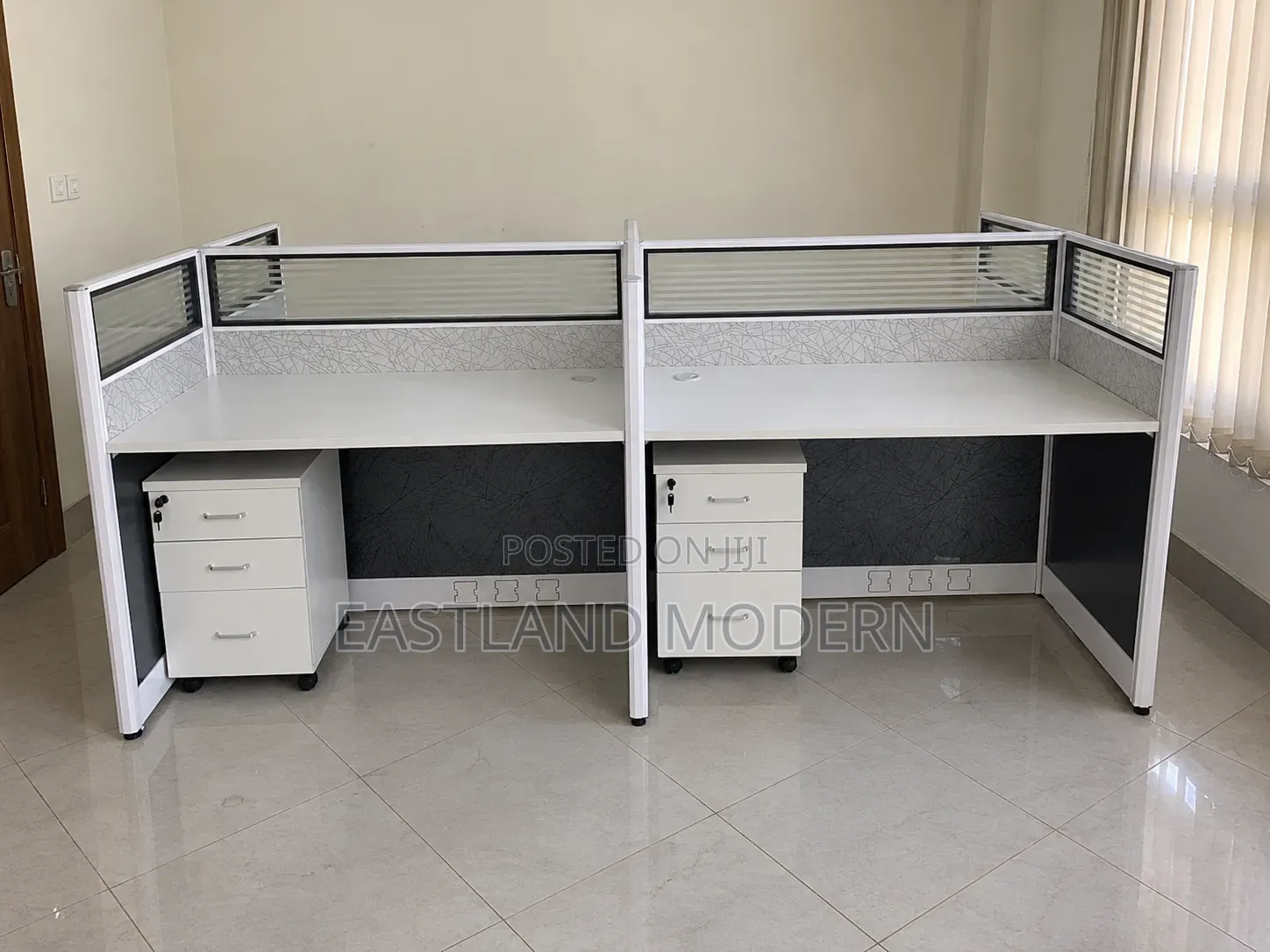 4 Way Office Workstation – Modern Office Partition Desk