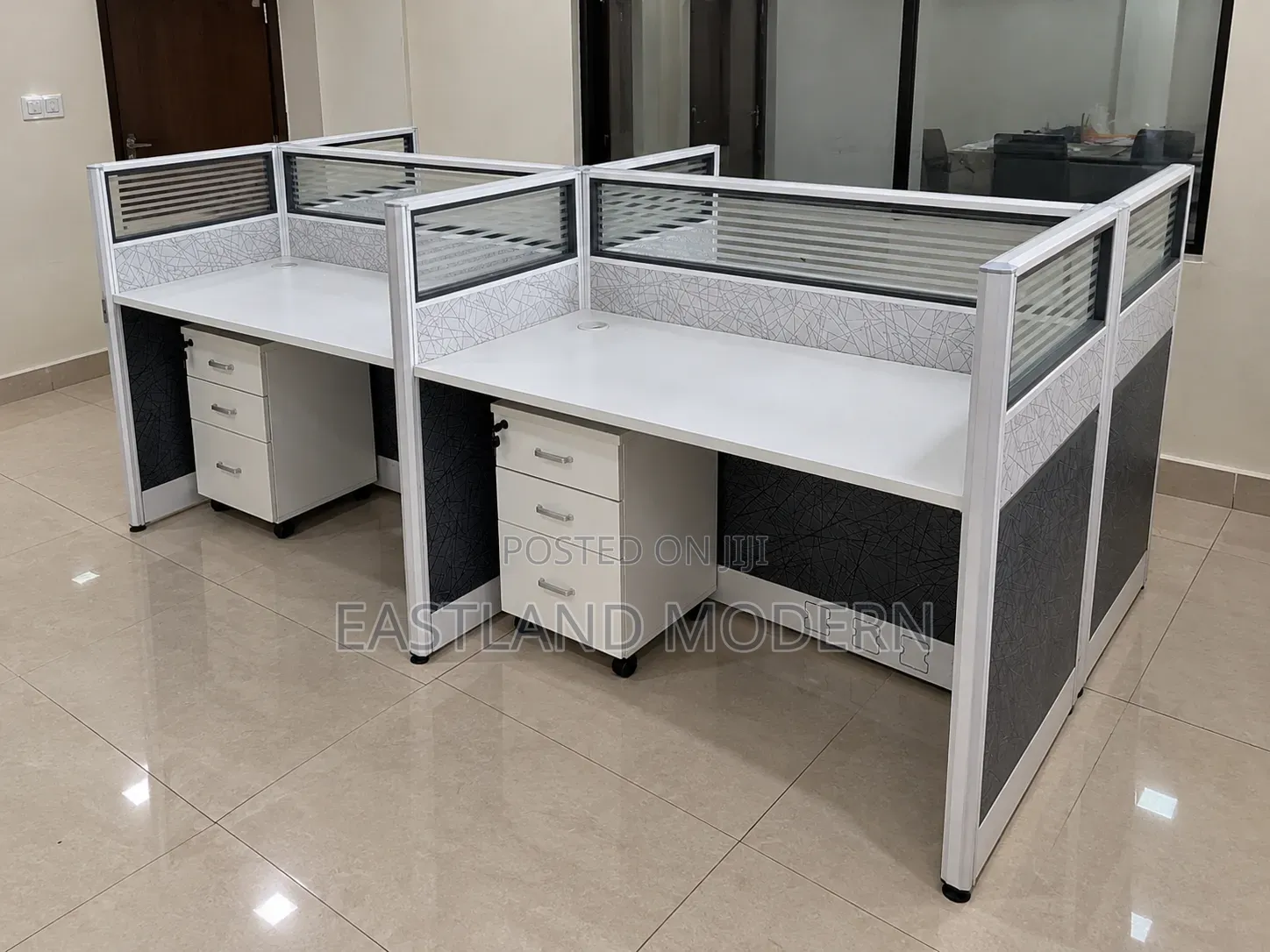 4 Way Office Workstation – Modern Office Partition Desk