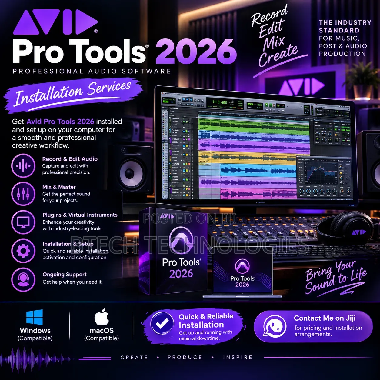 Avid Pro Tools 2026 Music Production Software Installation