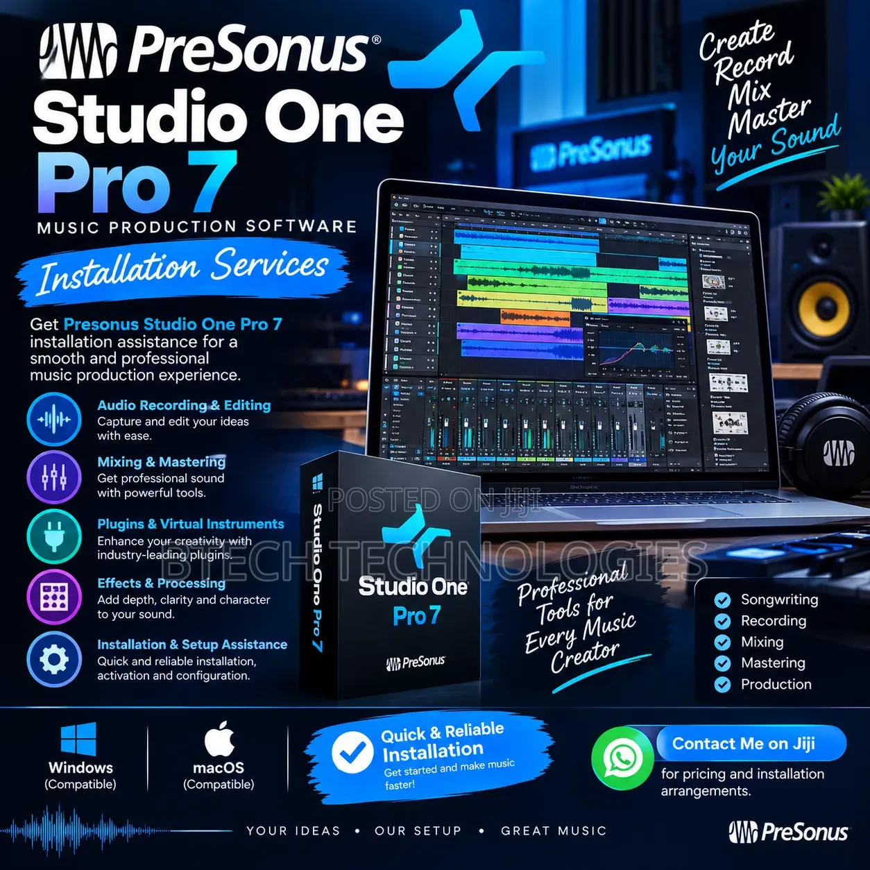 PreSonus Studio One Pro 7 Music Production Software Installation