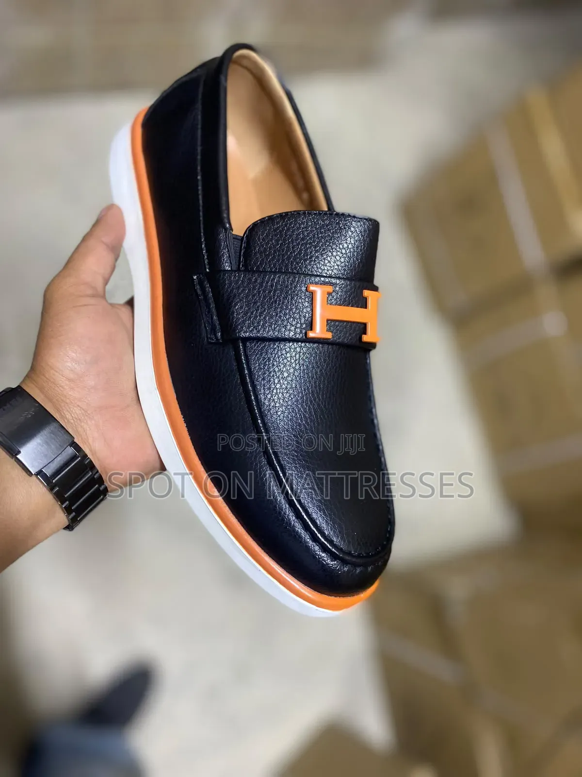 Hermes Inspired Executive Loafers. Sizes 40-45. Colours Brown & Black.