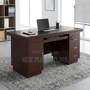 Office Desk :1.2M Dark Mahogany Executive Office Desk