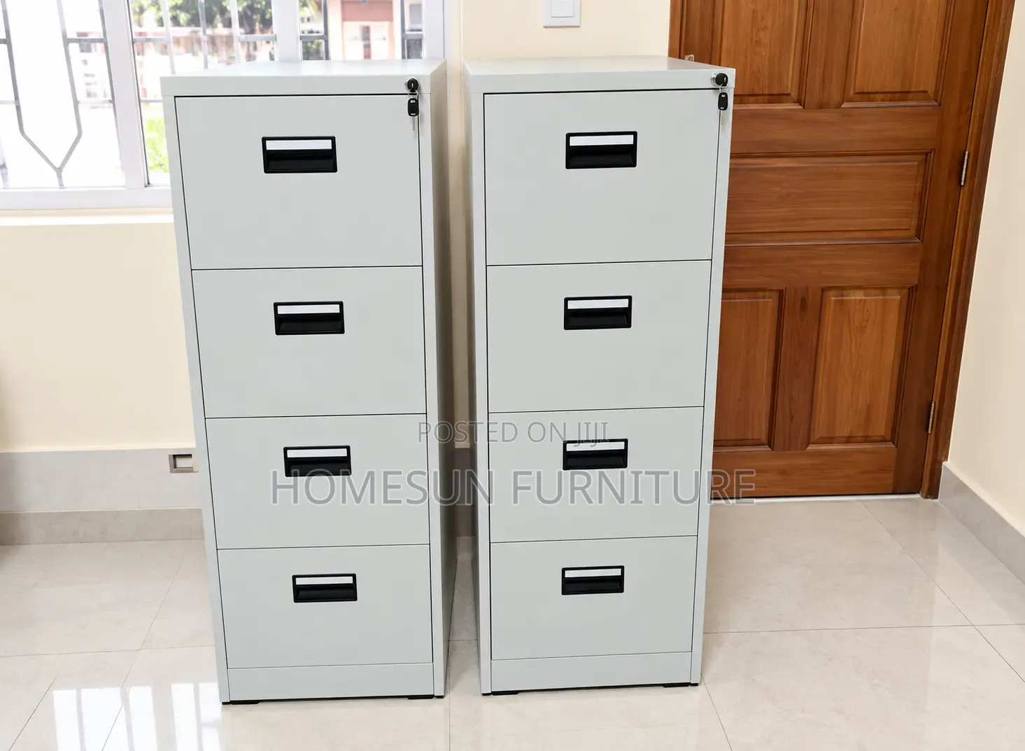 Office Cabinet – Grey 4 Drawer Steel Filing Cabinet With Lock
