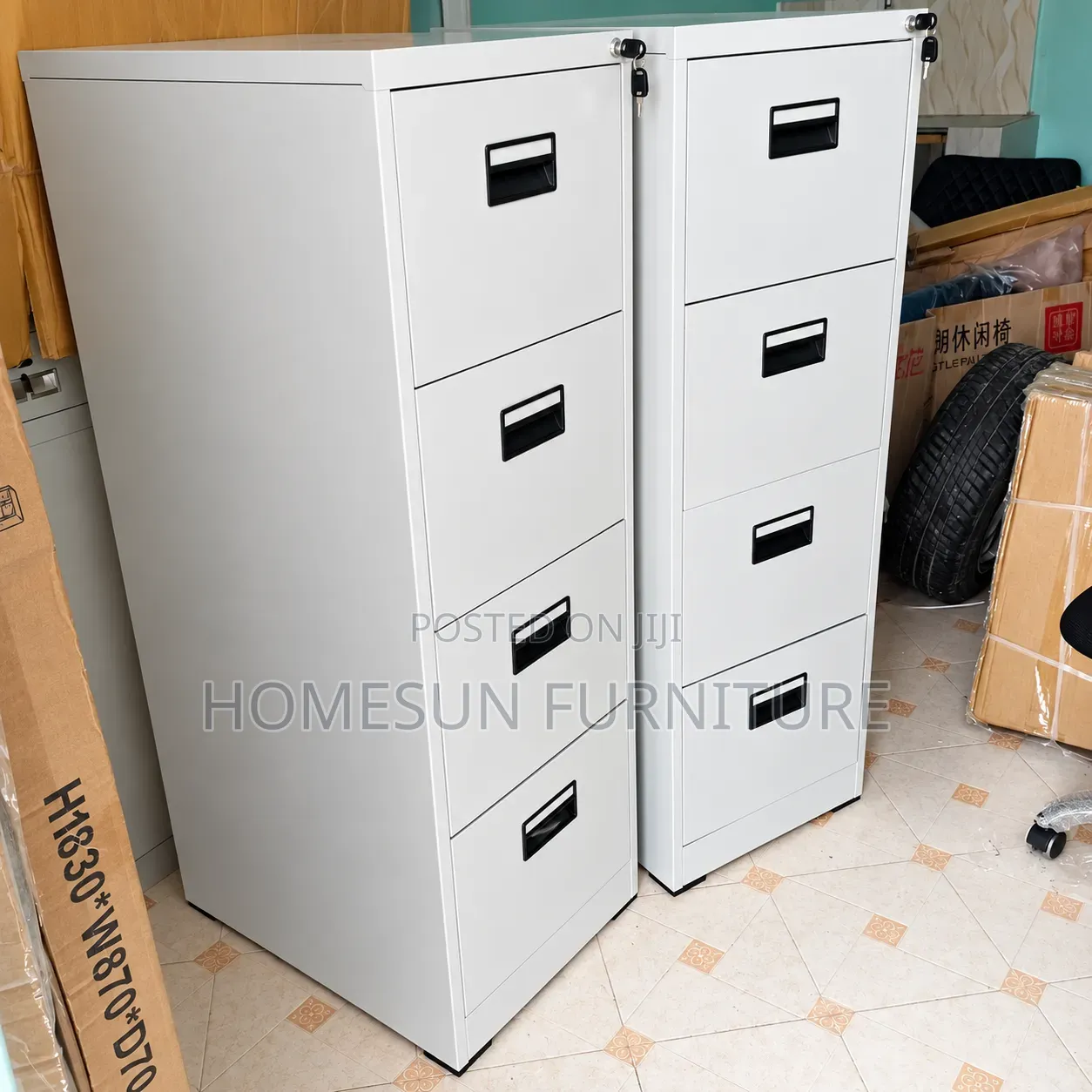 Office Filing Cabinet 4 Drawer Metal Document Storage