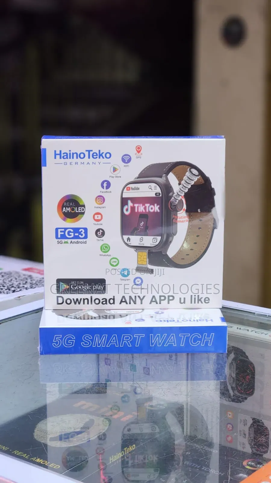 HainoTeko FG-3 5G Android Smart Watch Real AMOLED Rotating Camera