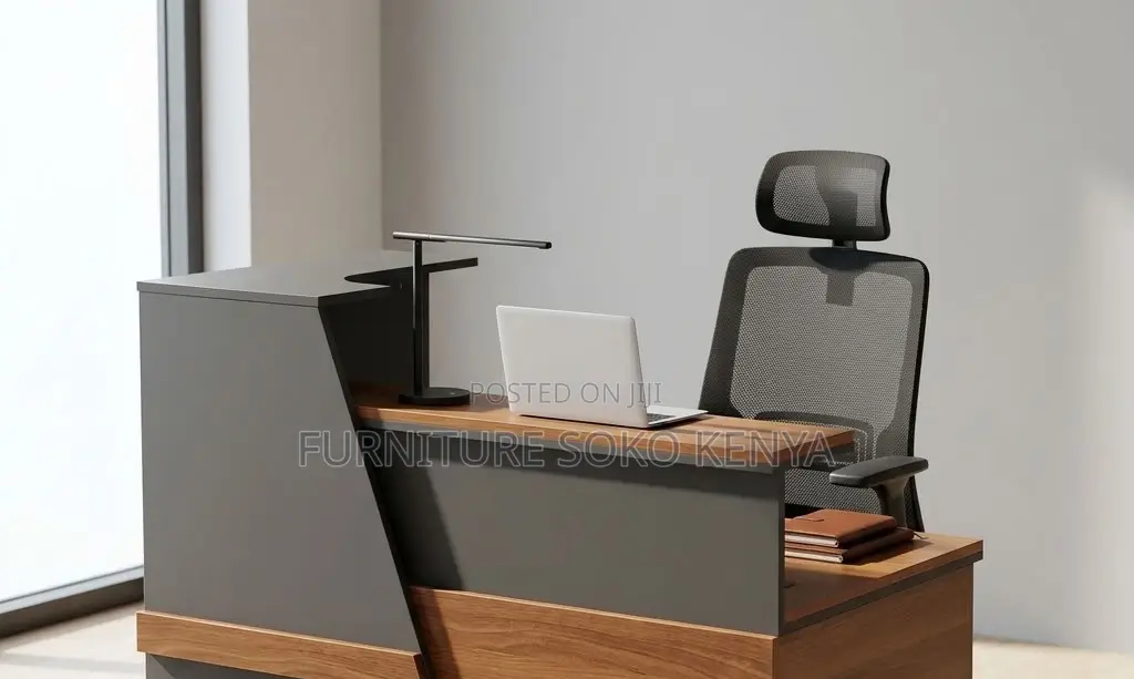 1400MM Front Desk | Modern Lockable Receptionist Table