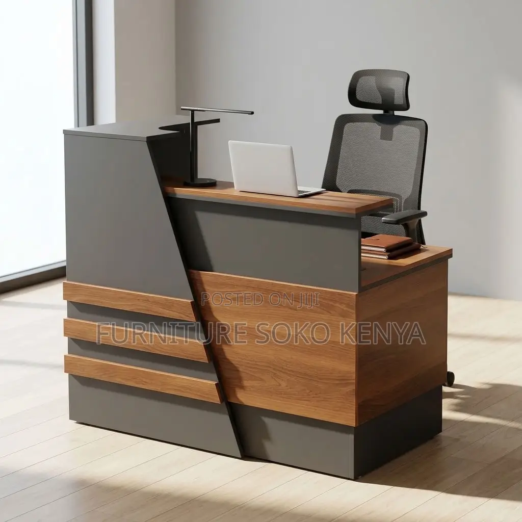 1400MM Front Desk | Modern Lockable Receptionist Table