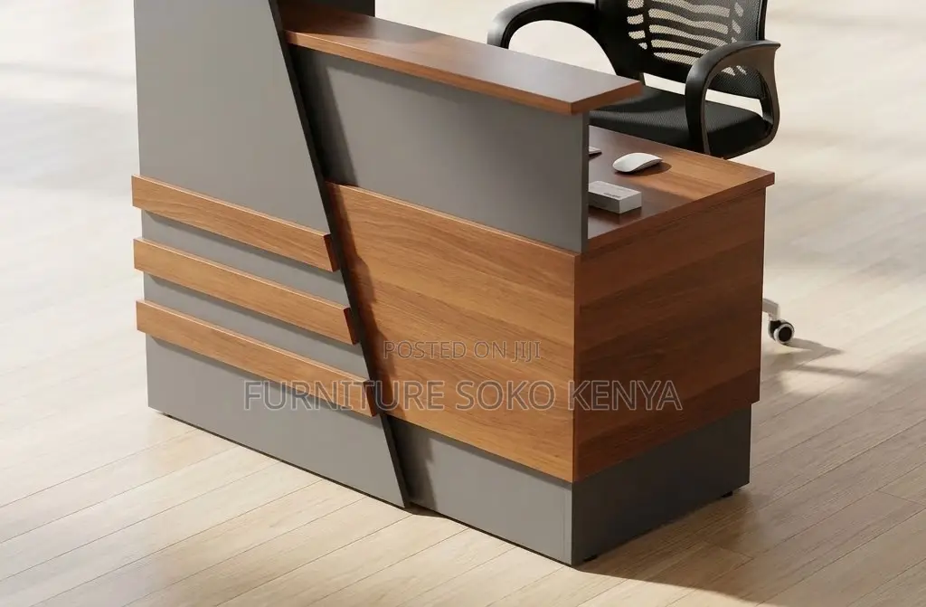 1400MM Front Desk | Modern Lockable Receptionist Table