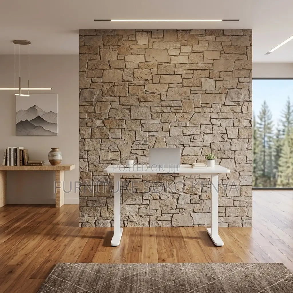 White 1400mm Adjustable Desk | Electric Studio Desk