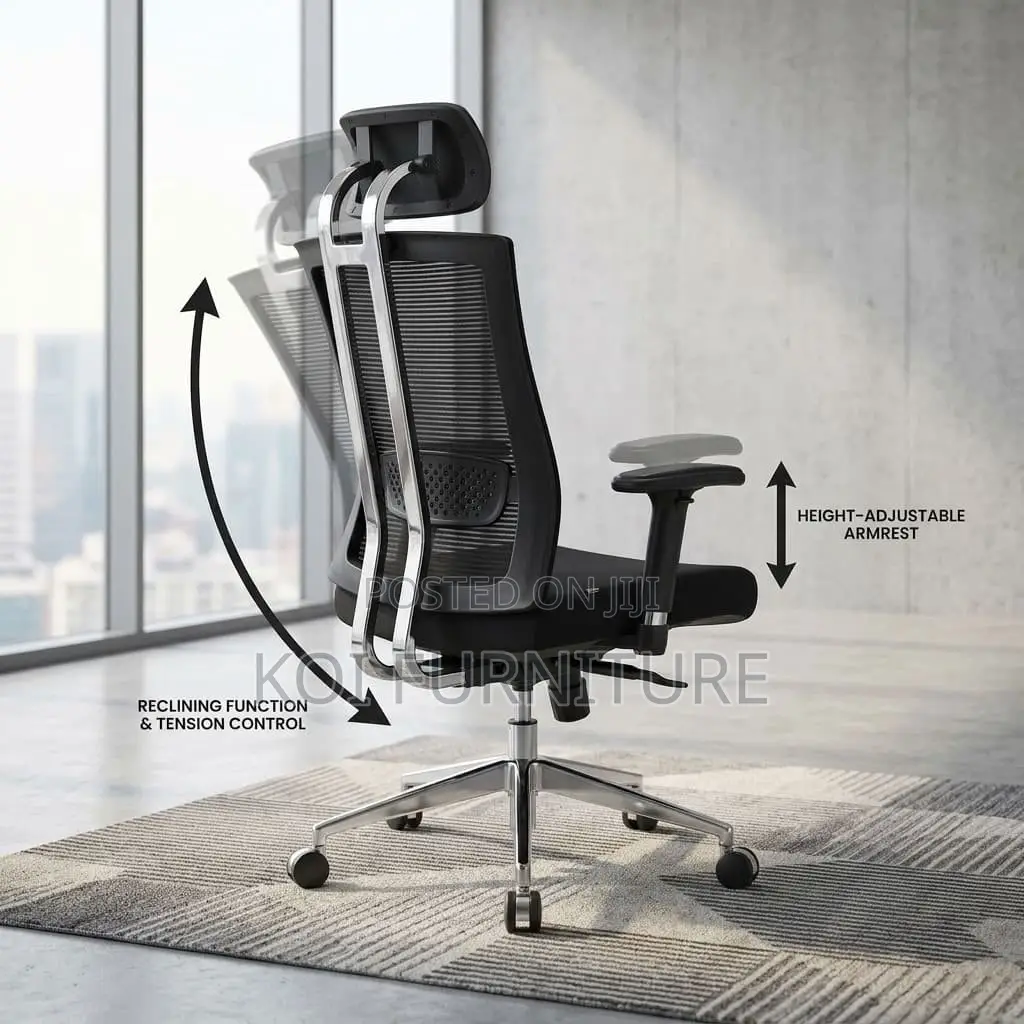 Executive Adjustable Seat | Modern Reclining Fabric Ergonomic Chair