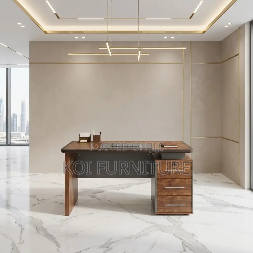 Executive Desks | 1400MM Gold Urban Table | Home Office Workstation