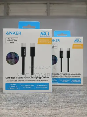 Anker 3ft 240W Braided USB-C to USB-C Cable