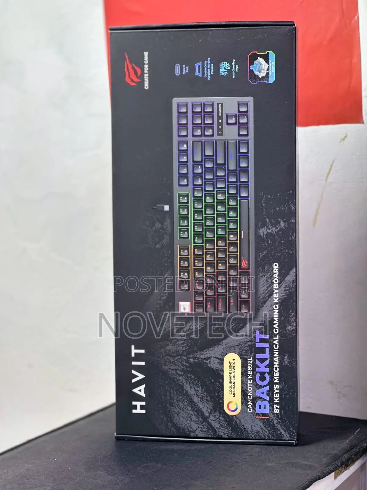 Havit Gamenote KB892L Backlit 87 Keys Mechanical Gaming Keyboard