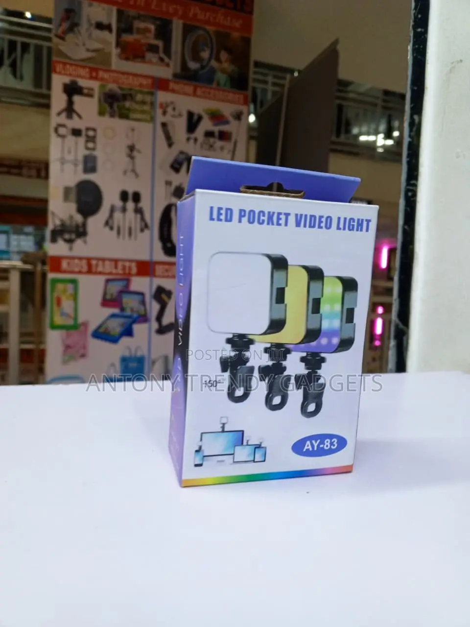 AY-83 Rechargeable RGB LED Pocket Video Light