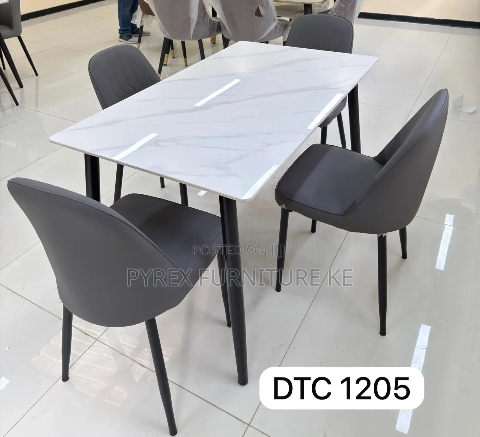 4 People Marble Top Dining Set