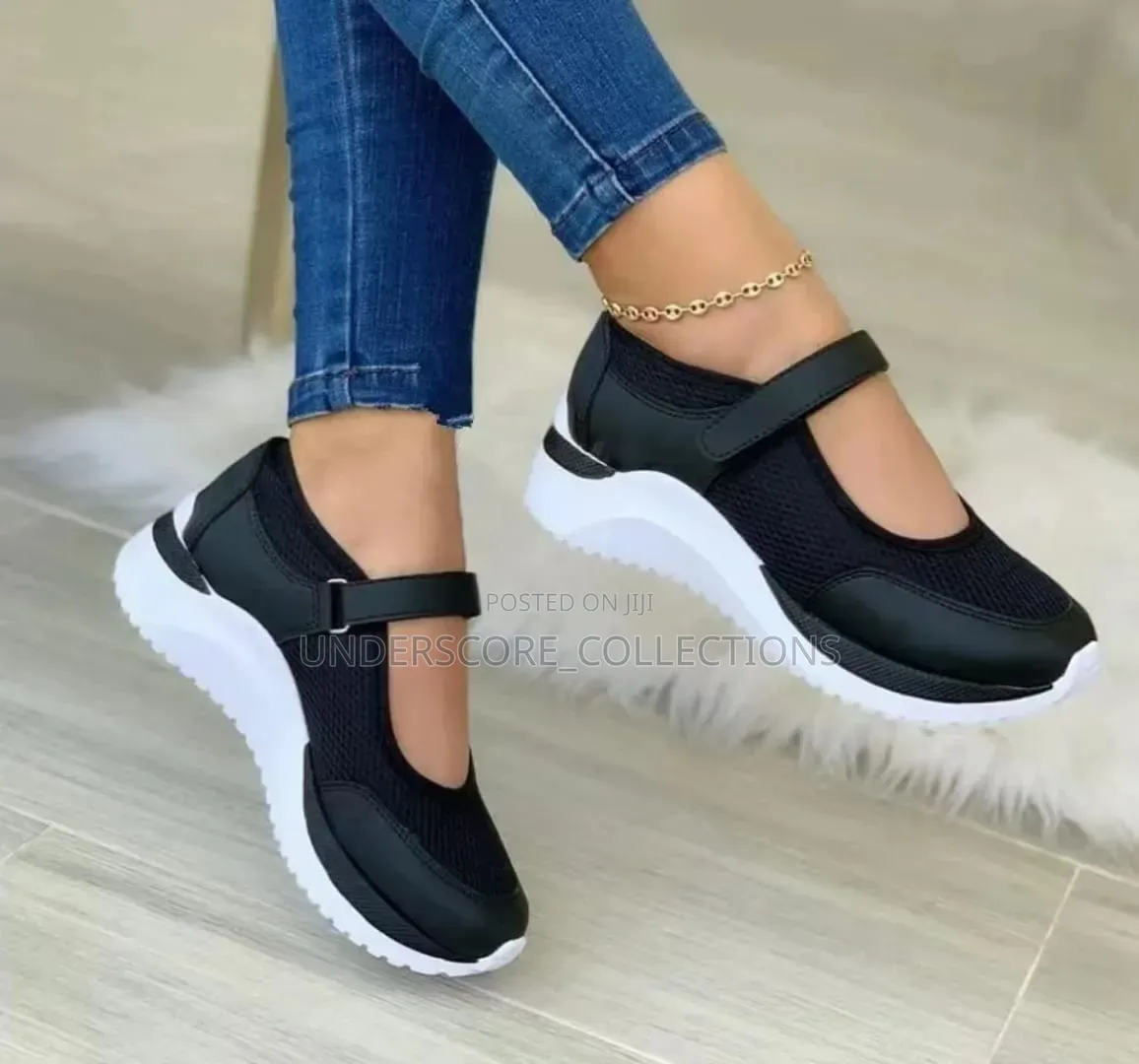 These Are White Breathable Mesh Mary Jane-Style Casual