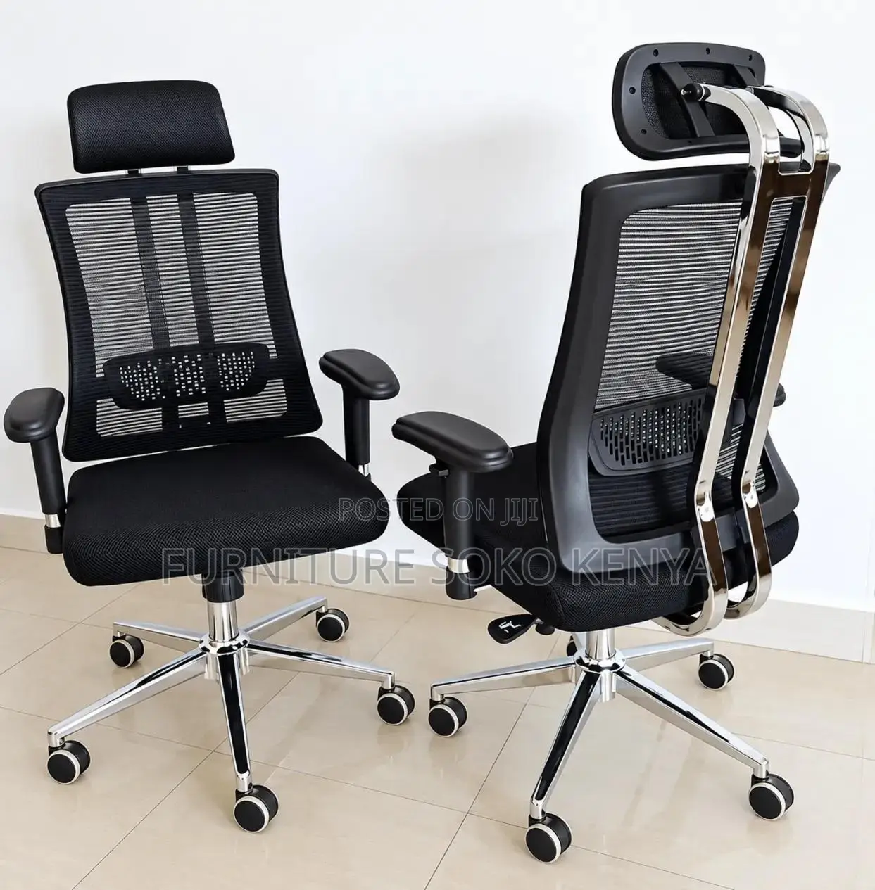 Chair : Executive Ergonomic High-Back Mesh Office Chair With Headrest