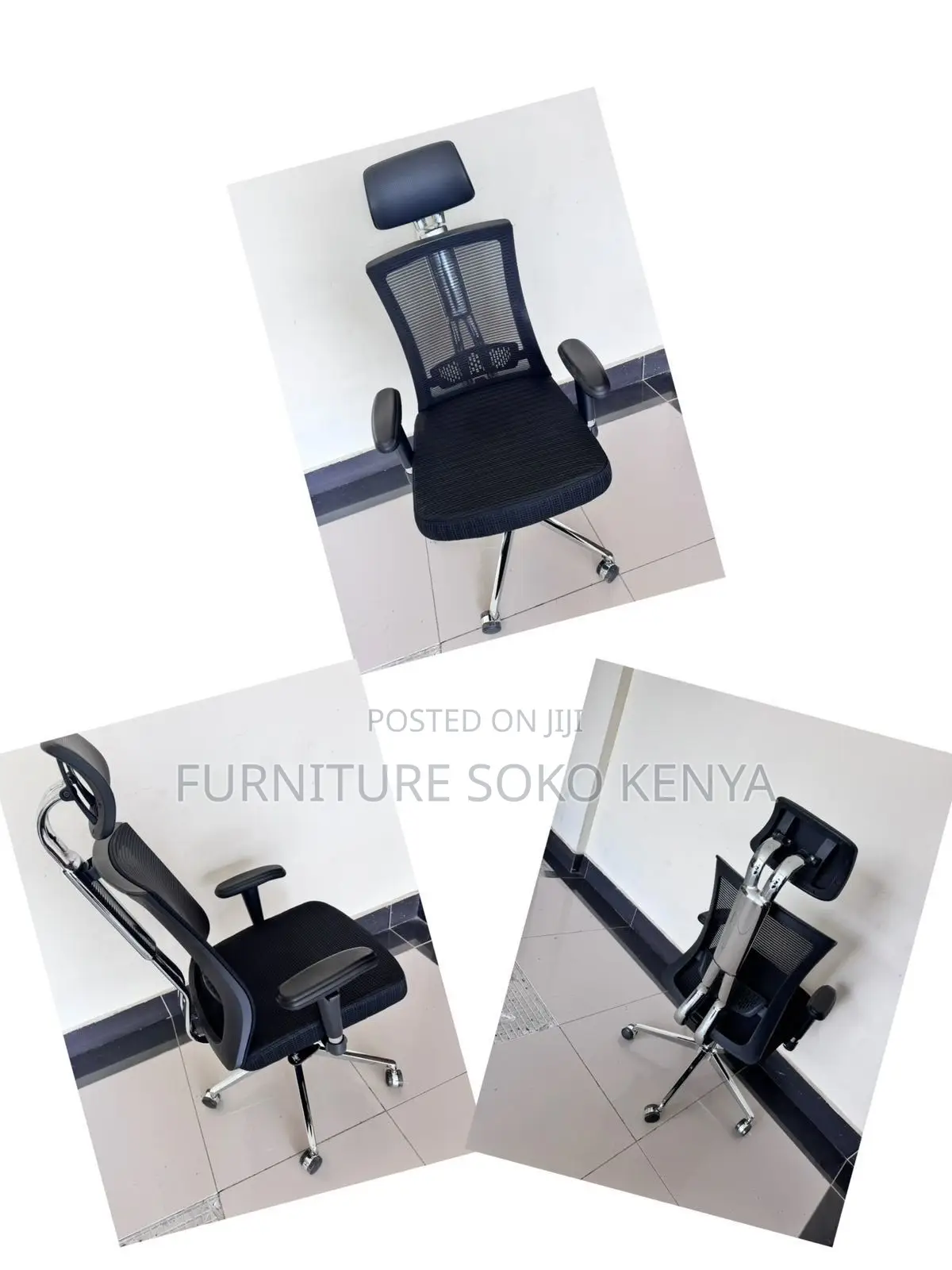 Chair : Executive Ergonomic High-Back Mesh Office Chair With Headrest
