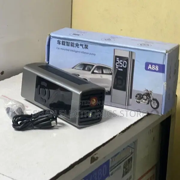 A88 Portable Digital Tyre Air Compressor Illuminated Inflation System