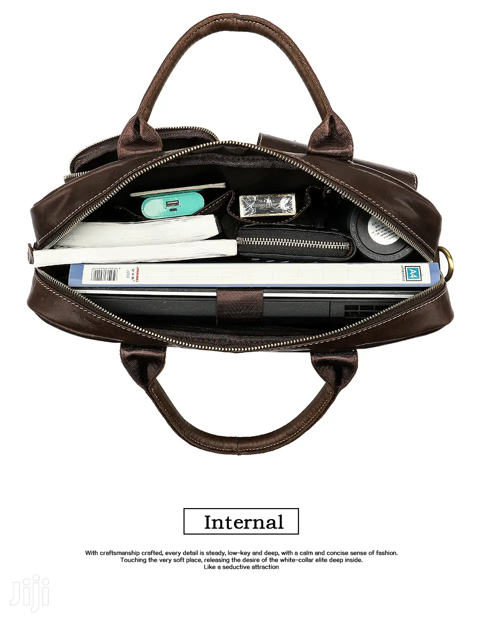 Genuine Leather Laptop Office Bag