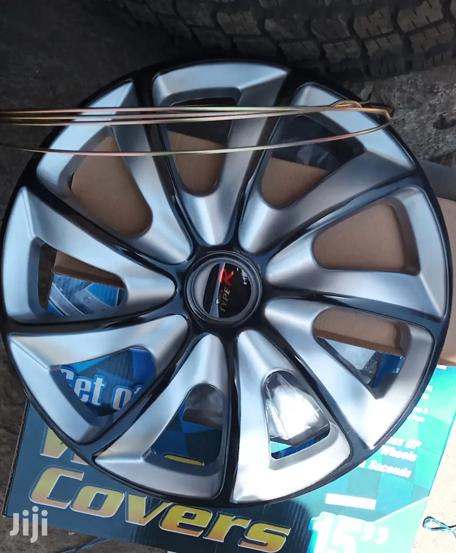 New Size 15" Silver/Black Wheel Covers.