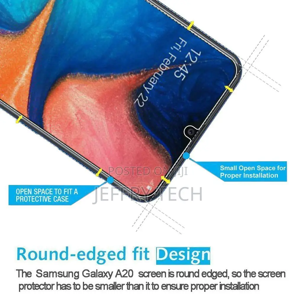 Protective Tempered Glass For Samsung Galaxy A20