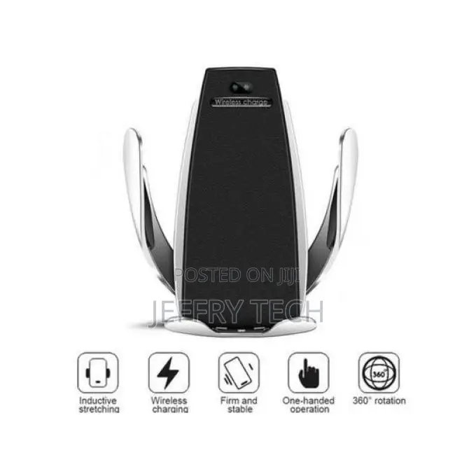 S5 Smart Wireless Car Charger Mount - Black