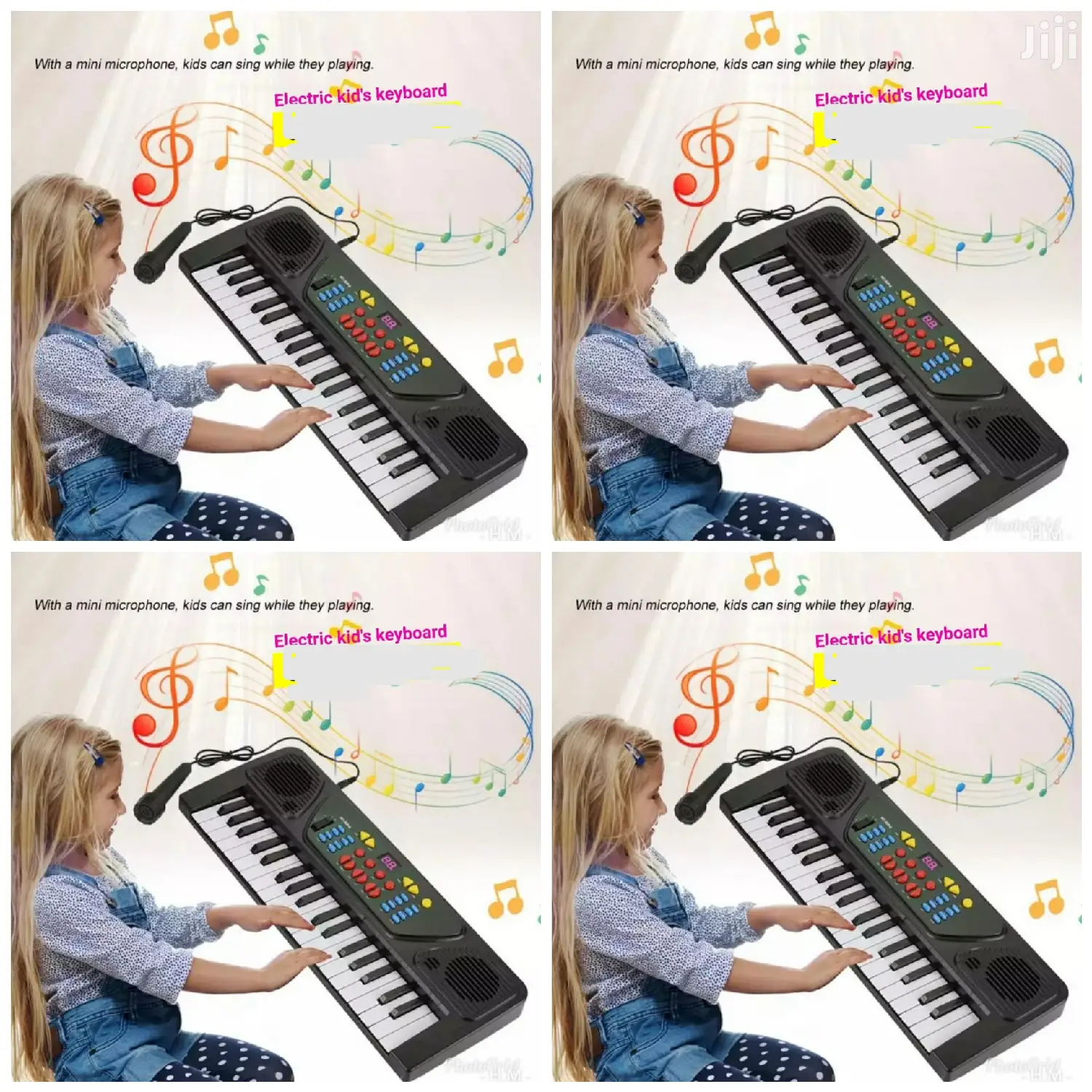37 Keys Kidspiano Keyboard With Microphone and Charger