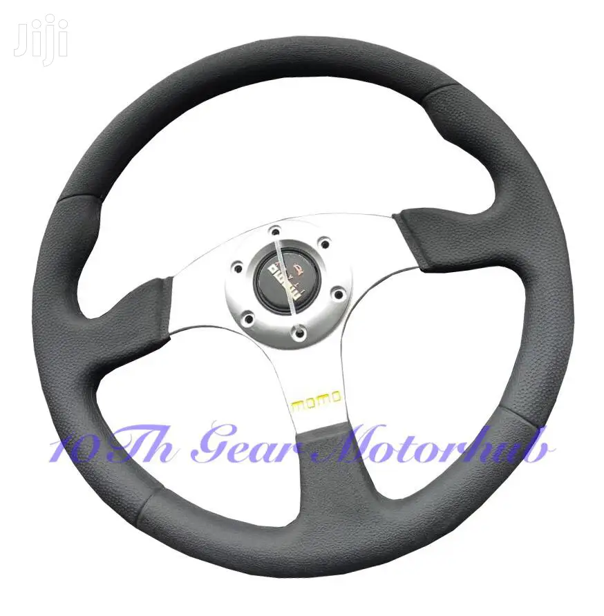 Sport Steering Wheel Black and Silver